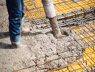 Concrete being pumped