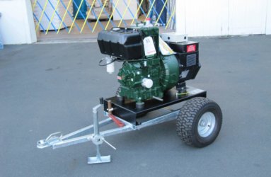 Industrial diesel generator on wheels