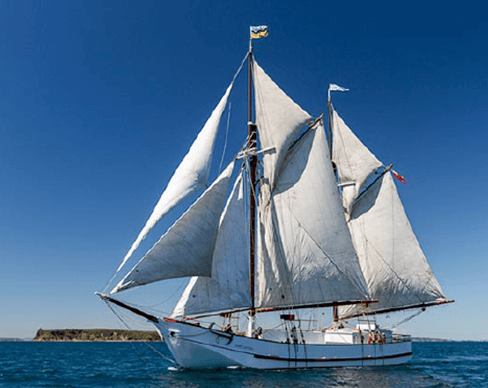 historic ship Jane Gifford with its rebuilt Gardner 4LW engines.