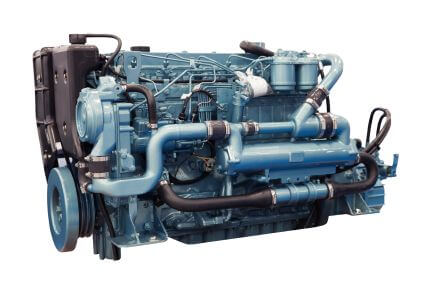 Modern diesel engine used on marine industry